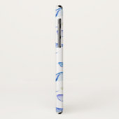 Monogram | Waterverf Blauwe Walvis Patroon Case-Mate iPhone Case (Achterkant/links)