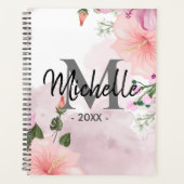 Monogram waterverf bloemen 2025 Wekelijks Maandeli Planner (Voorkant)