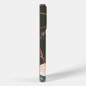 Monogram Waterverf Bloemen Donkergroen Case-Mate iPhone Case (Achterkant / Rechts)