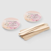 Monogram. Waterverf Bloemen. Lente bruiloft. Handwaaier (Niet-gemonteerd)