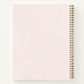 Monogram Waterverf Boho Roze Bourgondië Roos te do Notitieboek (Achterkant)