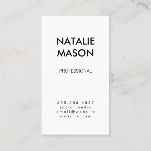 Monogram Waterverf Borstel Marmer Achtergrond Visitekaartje (Achterkant)