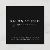 Monogram Waterverf borstel | Moderne kunstenaar Vierkante Visitekaartje (Achterkant)