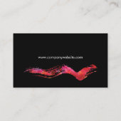 Monogram Waterverf borstel Variatie Zwart wit Visitekaartje (Achterkant)