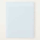 Monogram Waterverf Bouquet Roses Blue druppels Planner (Achterkant)