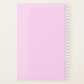 Monogram Waterverf Bouquet Roses Blue Leaves Planner (Achterkant)