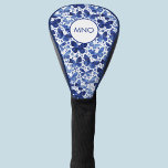 Monogram Waterverf Butterfly Blue Golfheadcover<br><div class="desc">Indigoblauw waterverf vlinderpatroon. Originele kunst van Nic Squirrell. Verander de initialen van het monogram om zich te personaliseren.</div>