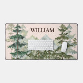 Monogram Waterverf Dennenbos & Berg Rustiek Bureaumat (Keyboard & Muis)