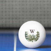 Monogram Waterverf Dennenbos & Berg Rustiek Pingpongbal (Net)
