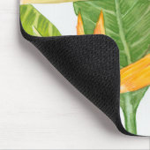 Monogram | Waterverf exotische bloemen Muismat (Hoek)