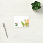 Monogram | Waterverf exotische bloemen Post-it® Notes (Kantoor)