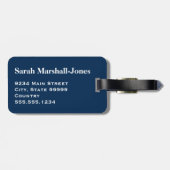 Monogram Waterverf Floral Blue Denim / Red Rose Bagagelabel (Achterkant horizontaal)