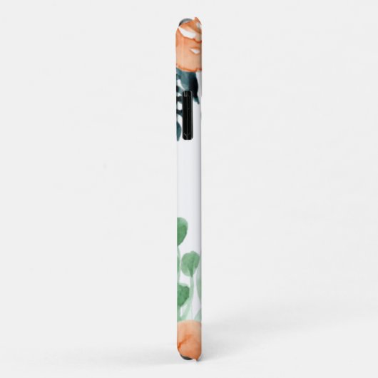 Monogram Waterverf Floral Girly Elegant Case-Mate iPhone Case (Achterkant/rechts)