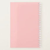 Monogram Waterverf Floral Greenery Pink Rose Planner (Achterkant)