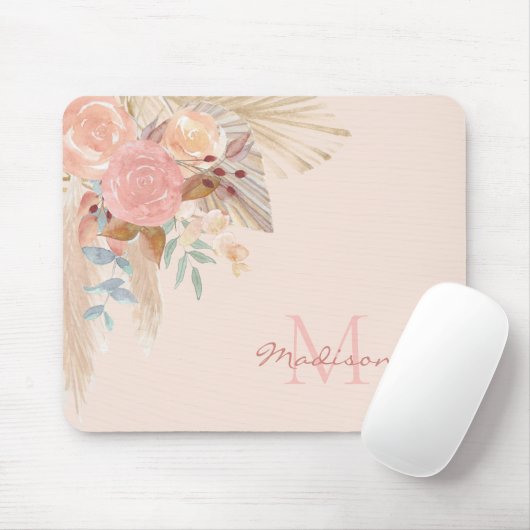 Monogram Waterverf Floral Muismat (Met muis)