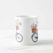 Monogram waterverf floron fiets Cute gift Magische Mok (Center)