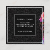 Monogram Waterverf geborsteld wervelpatroon Vierkante Visitekaartje (Achterkant)