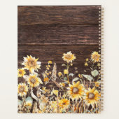 Monogram Waterverf Geel Zonnebloem Field Wood Planner (Achterkant)