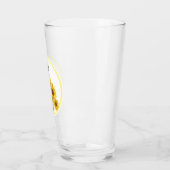 Monogram Waterverf Geel zonnebloem Tumbler Glas (Links)