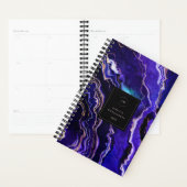 Monogram Waterverf Geode Paars Roos Gold Agate Planner (Display)