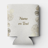 Monogram Waterverf gouden eucalyptusblad Blikjeskoeler (Achterkant)