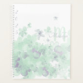 Monogram Waterverf Groen 2025 Bloemenplanner Planner (Voorkant)