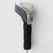 Monogram Waterverf Groen Dennenbos op Berg Golfheadcover (Schuin)