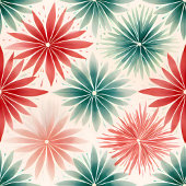 Monogram waterverf groen rood traditioneel vlies fleece deken