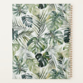 Monogram Waterverf Groene Tropische Bladeren Patro Planner (Achterkant)