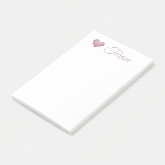 MONOGRAM WATERVERF HEART Notes (Schuin)