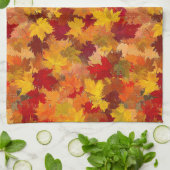 Monogram Waterverf Herfstbladeren - Vintage Herfst Theedoek (Gevouwen)