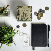 Monogram waterverf initiaal AcrylSleutelhanger Sleutelhanger