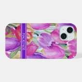 Monogram waterverf iPhone 15 case (Achterkant horizontaal)