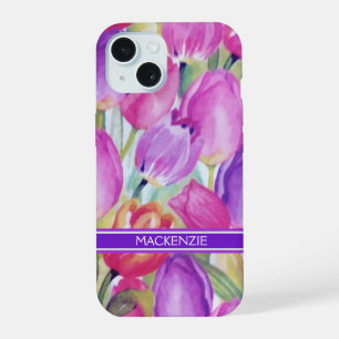 Monogram waterverf iPhone 15 case