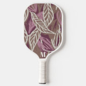 Monogram Waterverf Koffieblad Patroon Pickleball Paddle (Achterkant)