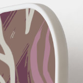 Monogram Waterverf Koffieblad Patroon Pickleball Paddle (Links Detail)
