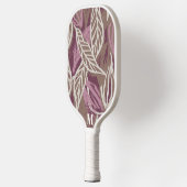 Monogram Waterverf Koffieblad Patroon Pickleball Paddle (Links)