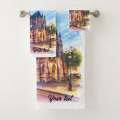 Monogram Waterverf kunstwerk voor reizigers Bad Handdoek (Insitu)