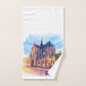 Monogram Waterverf kunstwerk voor reizigers Bad Handdoek (Handdoek)