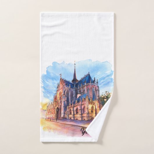 Monogram Waterverf kunstwerk voor reizigers Bad Handdoek (Handdoek)