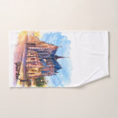 Monogram Waterverf kunstwerk voor reizigers Bad Handdoek (Handdoek)