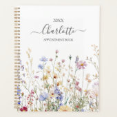 Monogram Waterverf Landelijk Mooie Bloemenweide Planner (Voorkant)