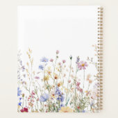 Monogram Waterverf Landelijk Mooie Bloemenweide Planner (Achterkant)