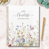 Monogram Waterverf Landelijk Mooie Bloemenweide Planner