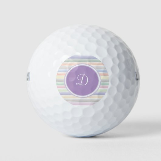 Monogram Waterverf lijnen Golfballen (Voorkant)