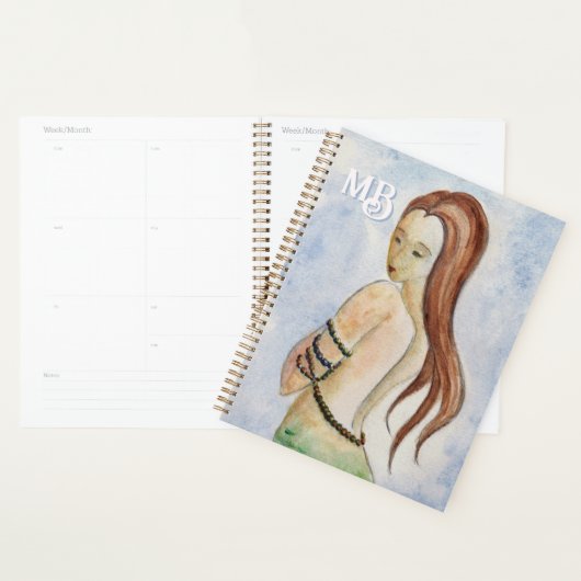 Monogram Waterverf Mermaid Planner (Display)