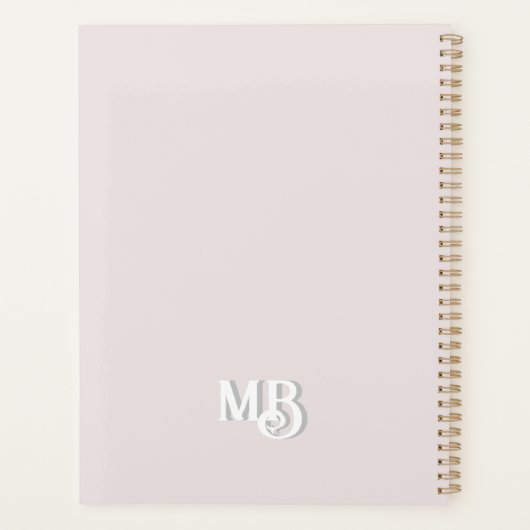 Monogram Waterverf Mermaid Planner (Achterkant)