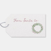 Monogram Waterverf met kerstcadeaus Cadeaulabel (Achterkant Horizontaal)