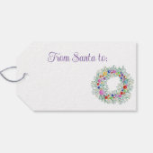 Monogram Waterverf met kerstcadeaus Cadeaulabel (Achterkant Horizontaal)