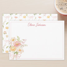 Monogram Waterverf Mooie Bloemen Boeket Bloemen